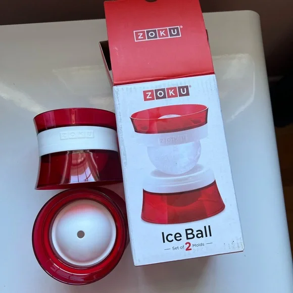 Zoku Red Ice Ball Molds - Picture 1 of 5